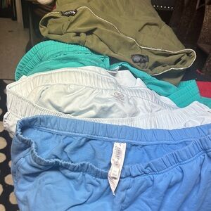 Fabletics Kids Shorts in Blue, Green, and White